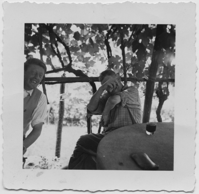 Armando Soldini e Mario Ferrario all'osteria Posta a Comano