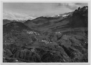 Veduta aerea di Sonvico, Dino e Villa Luganese