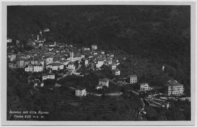 Cartolina di Sonvico con Villa Riposo
