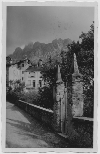 Cartolina di Sonvico con strada Nova