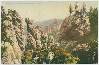 Cartolina dipinta dei Denti della Vecchia