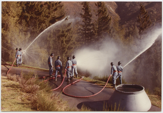 Esercitazione del Corpo Pompieri Capriasca