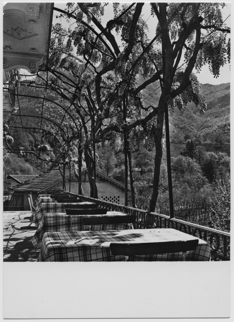 Terrazza dell'Hotel de la Gare a Dino