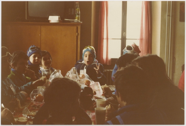 Pranzo al ristorante Moggi durante la scuola montana a Campo Blenio