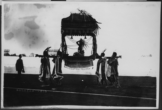 Celebrazione di un rituale indios