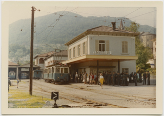 Partenza dell'ultima corsa del tram della linea Lugano-Tesserete