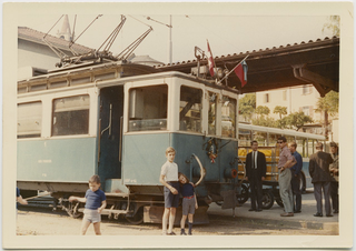 Partenza dell'ultima corsa del tram della linea Lugano-Tesserete