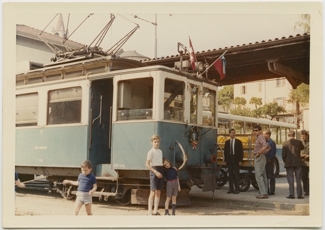 Partenza dell'ultima corsa del tram della linea Lugano-Tesserete