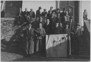 Membri della Mutuo Soccorso al Convento del Bigorio