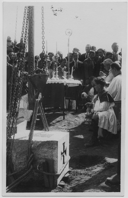 Posa della prima pietra dell'Opera Charitas a Sonvico