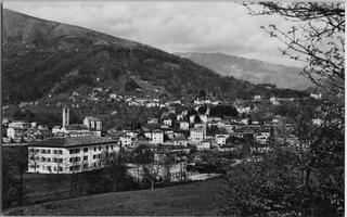 Cartolina di Tesserete con la caserma, Almatro e Campestro
