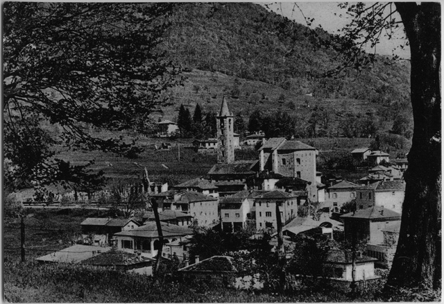 Cartolina di Tesserete con la chiesa