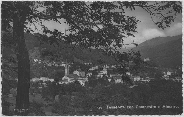 Cartolina di Tesserete con Campestro e Almatro