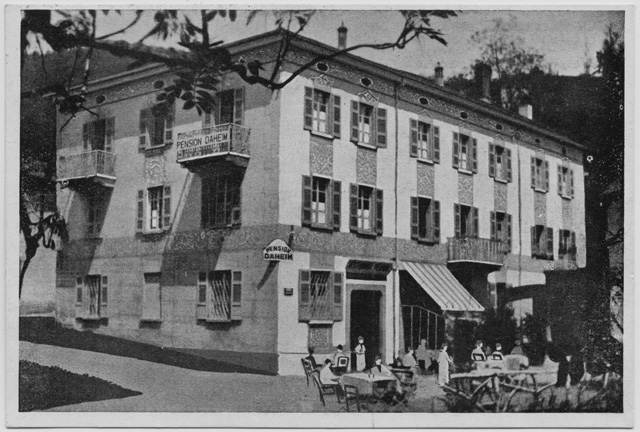 Cartolina della Pensione Daheim a Tesserete