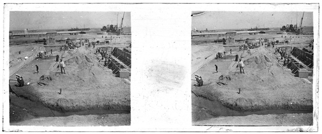 Veduta di cantiere edile in Egitto