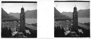 Veduta di Lugano con la cattedrale di San Lorenzo