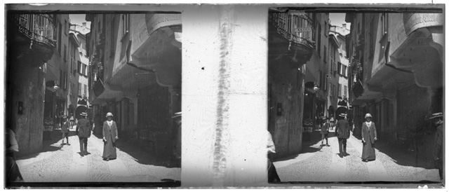 Veduta di via Nassa a Lugano