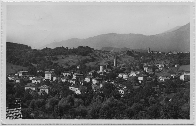 Cartolina di Tesserete e Sala Capriasca viste da Campestro