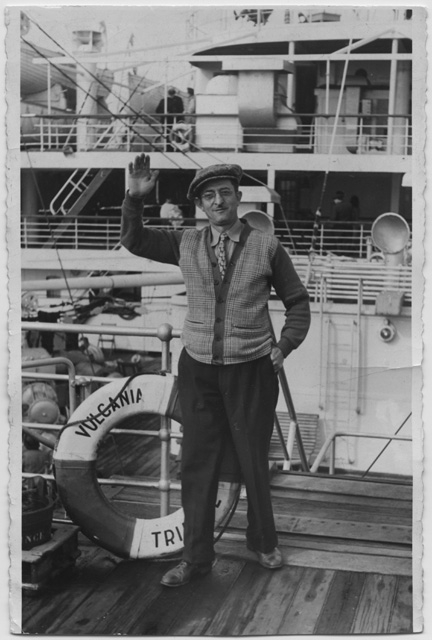 Fiorenzo Campana imbarcato su una nave per gli Stati Uniti