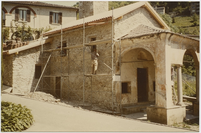 Lavori di restauro all'oratorio di Santa Lucia a Cagiallo