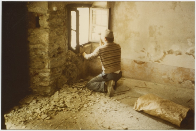 Lavori di restauro degli interni dell'oratorio di Santa Lucia a Cagiallo