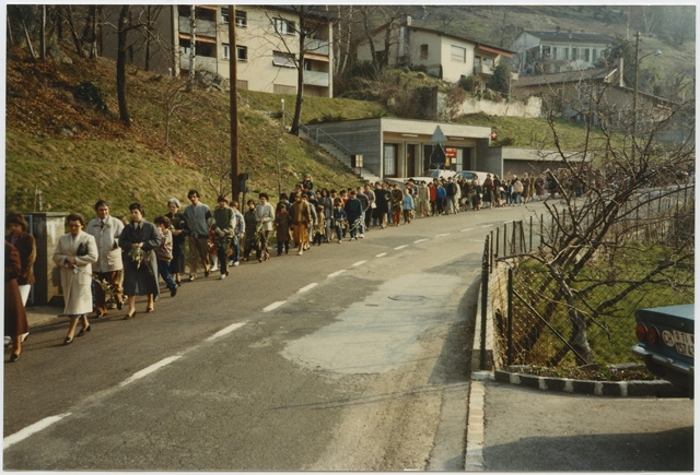 Processione in occasione della Domenica delle Palme a Cagiallo