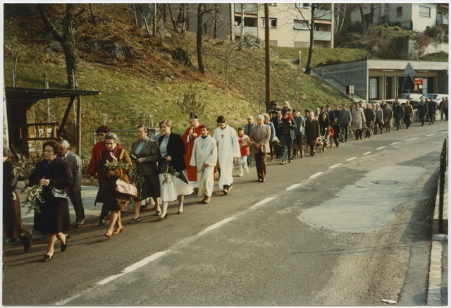 Processione in occasione della Domenica delle Palme a Cagiallo
