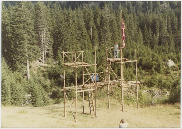 Torre di vedetta del campo Scout a Campra
