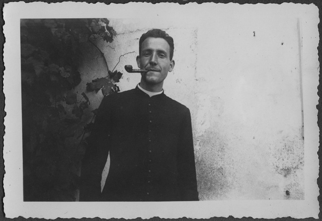 Ritratto di Don Ugo Campana alla capanna Pairolo