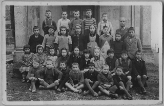 Elementari di Bidogno con il maestro Giuseppe Canonica