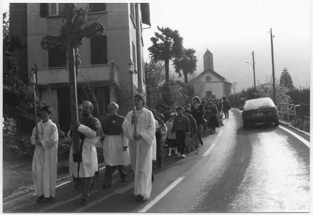 Processione in occasione della Domenica delle Palme a Cagiallo
