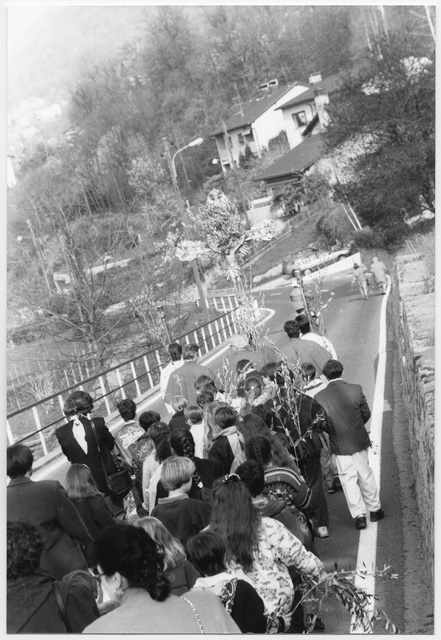 Processione in occasione della Domenica delle Palme a Cagiallo