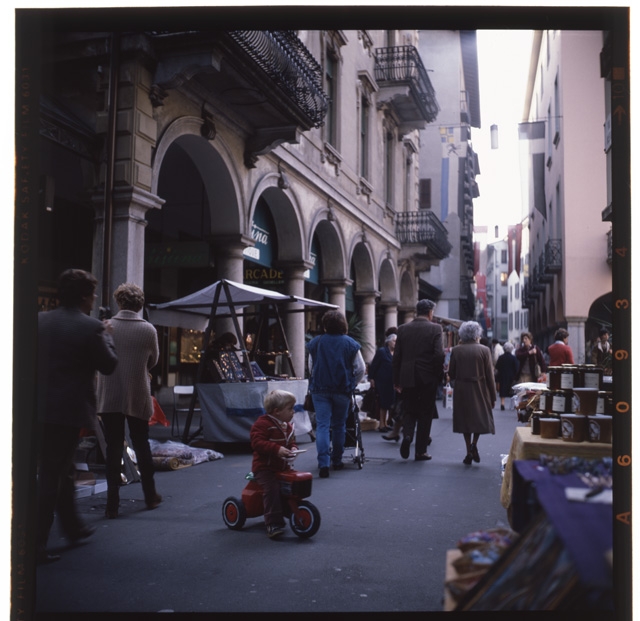 Mercato in via Nassa a Lugano