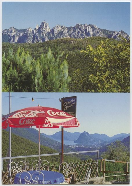 Cartolina dell'osteria Ginestra a Roveredo