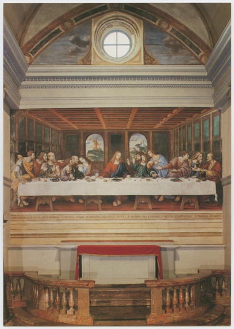 Cartolina del Cenacolo della chiesa S. Ambrogio a Ponte Capriasca