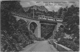 Cartolina del tram di Tesserete