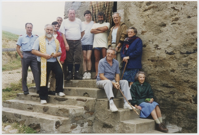 Benedizione dell'alpe di (?) con Don Claudio Flisi