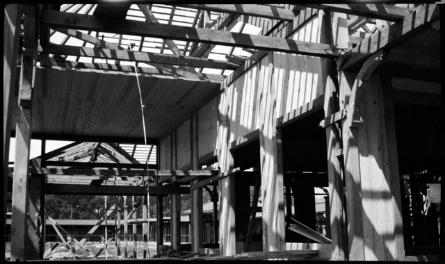 Veduta del cantiere per l'edificazione del lido di Lugano