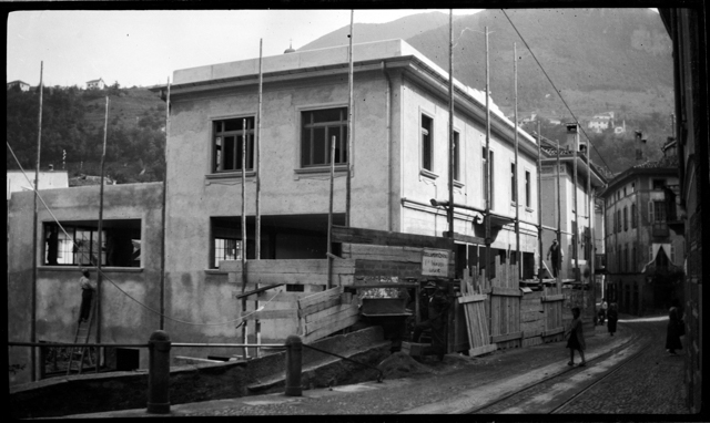 Veduta di cantiere in corso Bello a Mendrisio