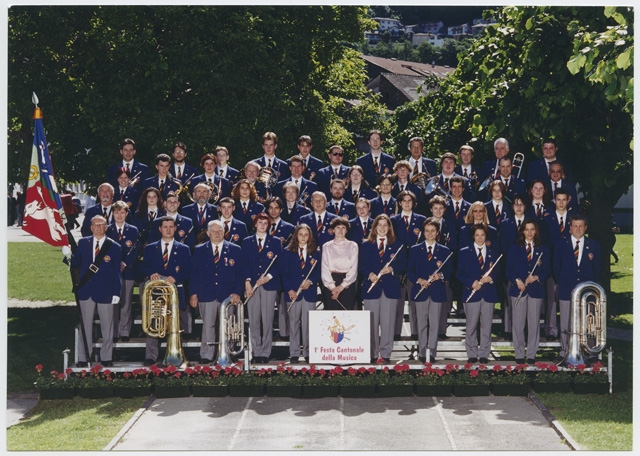 Filarmonica Capriaschese in posa in occasione della prima Festa Cantonale della Musica