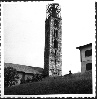 Lavori di manutenzione al campanile di Sala Capriasca