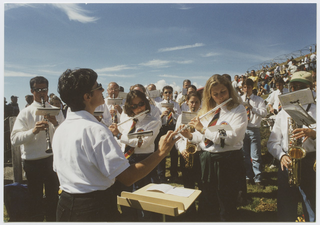 Esibizione della Filarmonica Capriaschese in occasione dell'inaugurazione della nuova croce alla Sassèra