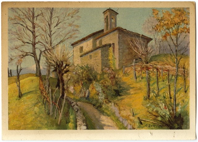 La chiesa di Santa Liberata ritratta da C. Zeltner