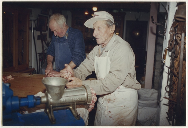 Ugo Fumasoli e Donato Quadri durante la mazza casalinga a Vaglio