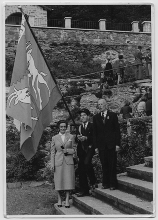 Benedizione del gonfalone di Sala Capriasca al convento di Bigorio