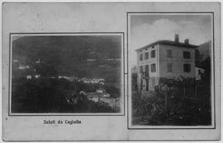 Cartolina di Cagiallo con casa Battaglini