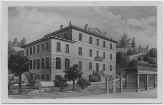 Cartolina illustrata dell'Istituto Giuseppe Meneghelli a Tesserete