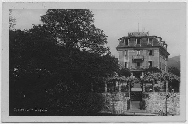 Cartolina dell'hotel Beau-Séjour a Tesserete