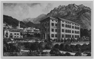 Cartolina illustrata di Villa Riposo a Sonvico