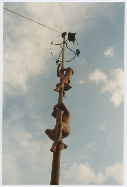 Ascesa al palo della cuccagna a Tesserete